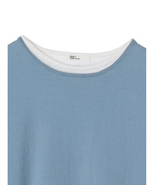 CRAFT STANDARD BOUTIQUE ＳＥＴ　カットプルオーバー＋ニットベスト Sax