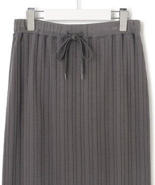 23区 【SLOW/洗える】ランダムリブフライス スカート グレー系