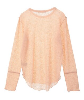 Green Parks シアーワッフルプルオーバー Orange