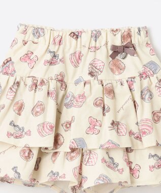 ANY KIDS スイーツ プリント キュロット エクリュ系