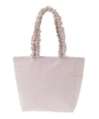 Maison de FLEUR 撥水加工フリルハンドルバッグ Grayish Pink