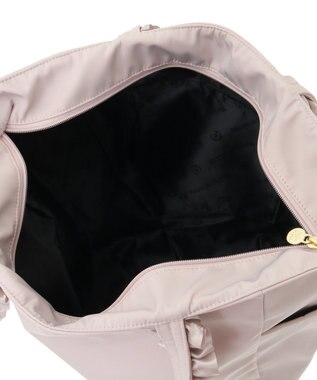 Maison de FLEUR 撥水加工フリルハンドルバッグ Grayish Pink