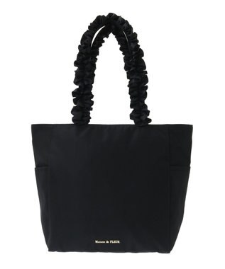 Maison de FLEUR 撥水加工フリルハンドルバッグ Black