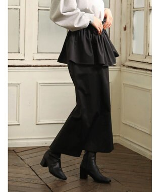 Green Parks ・ＳＵＧＡＲ　ＳＰＯＯＮ　３ｗａｙペプラムスカート Black