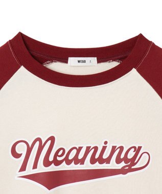 WEGO チームロゴラグランショートスウェット ワイン