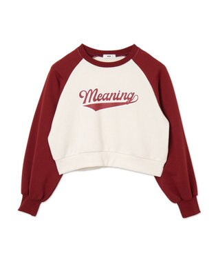 WEGO チームロゴラグランショートスウェット ワイン