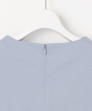 J.PRESS LADIES 【洗える・抗菌防臭・接触冷感・吸水速乾】ドライポンチ フレア カットソー サックス系