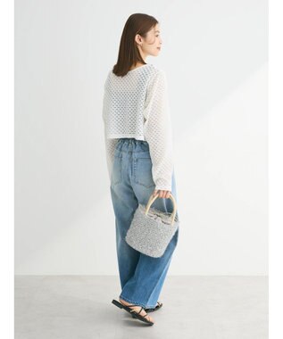 Green Parks ・ＥＬＥＮＣＡＲＥ　ＤＵＥ　２ｗａｙメッシュカーディガン Off White