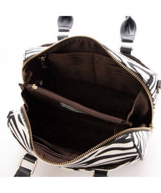 UNBILLION cachecache お財布ミニボストンバッグ ゼブラ