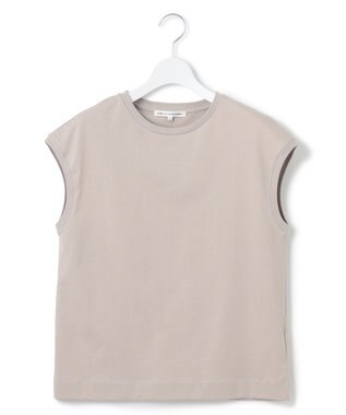 23区 L 【洗える】コンパクトヤーン フレンチスリーブ Tシャツ ベージュ系