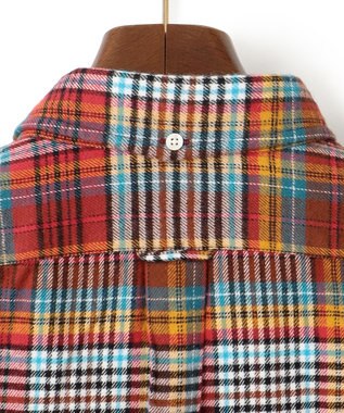 J.PRESS MEN 【KING SIZE】コットンネル マルチチェックシャツ/B.D レッド系3