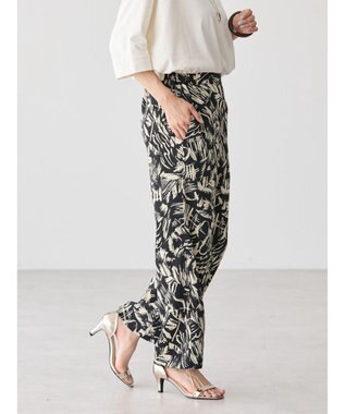 AMERICAN HOLIC イージーケア＋接触冷感プリントリラックスパンツ Black