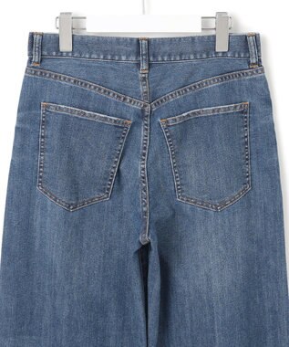 23区 【接触冷感】23区DENIM サマー ストレート ワイド パンツ ウォッシュドブルー系