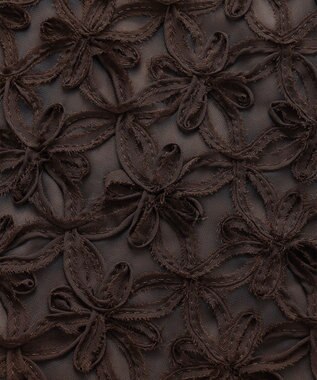 自由区 テープエンブロイダリー スカート ブラウン