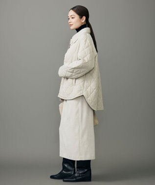 自由区 S キルト アウター ライトベージュ