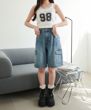 WEGO グラフィックレースタンク ホワイト