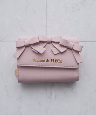 Maison de FLEUR ガーリーリボンウォレット Pink