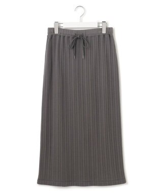 23区 【SLOW/洗える】ランダムリブフライス スカート グレー系