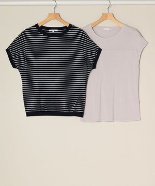 ONWARD Reuse Park スタッフおすすめ！トップスSET商品/サイズ38【23区】ニット春夏×サイズS【ICB】カットソー春夏