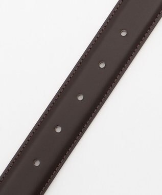 J.PRESS MEN 【定番】スムースレザーベルト ダークブラウン系