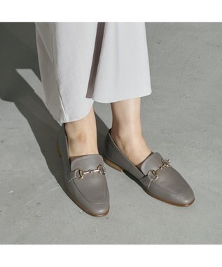 MODE ET JACOMO <carino>レザービットローファー ダークグレー