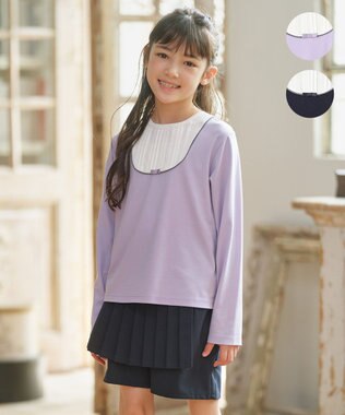  【110-140㎝】【接触冷感・UVカット】サラリとヨークデザイン トップス