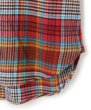 J.PRESS MEN 【KING SIZE】コットンネル マルチチェックシャツ/B.D レッド系3