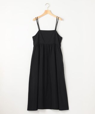 組曲 【矢野未希子さん着用】エアリーギャザー キャミソールワンピース ブラック系
