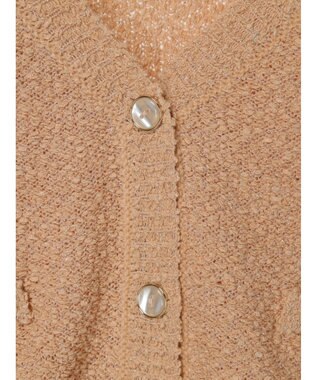 earth music&ecology ポコポコヤーンショートカーディガン Light Pink