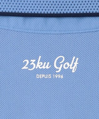 23区GOLF 【MEN】【吸水速乾・UVケア】ストレッチメッシュ ポロ サックスブルー系