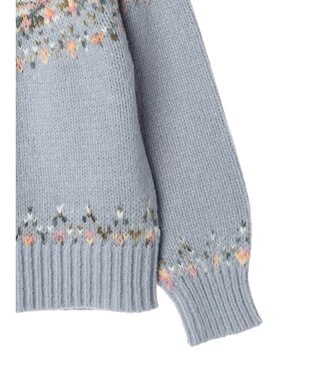 earth music&ecology スラブヤーンノルディックプルオーバー Sax