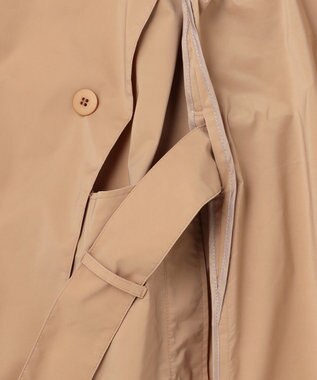 ICB 【2WAY仕様】メモリーストレッチタフタ トレンチコート アプリコットベージュ