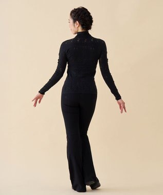 Chacott 【ノーソーイングニット】ホールハイネックニットトップ ブラック