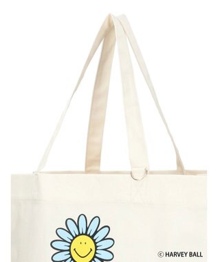 Green Parks Ｓｍｉｌｅｙ　Ｆａｃｅ／フラワープリントＢｉｇトートバック Off White
