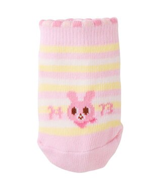 MIKI HOUSE HOT BISCUITS 【9-19cm / 靴下2足セット】 ローカット ソックスパック ピンク