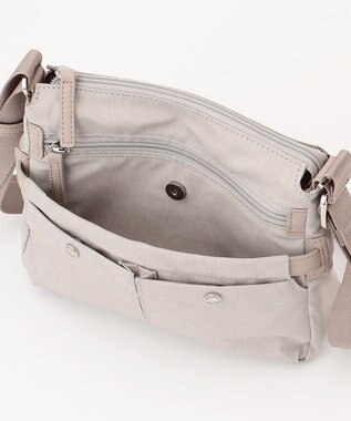 LA BAGAGERIE モノグラム　スクエアナイロンショルダー　SSサイズ アイボリー