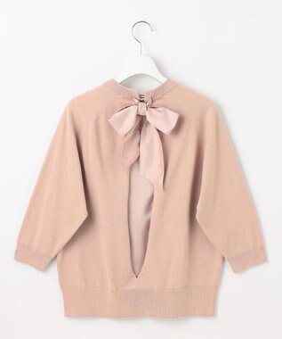 自由区 【カトリエムブーケ】Detail du ruban リボンディティールプルオーバー ライトローズ