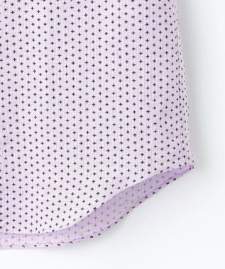 JOSEPH ABBOUD 【ビジネスシーンに最適・サステイナブル】ソアロンンシャンブレープリント 半袖 シャツ ライラック系5