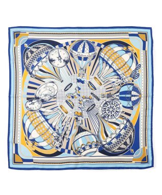 23区 manipuri バルーンジャーニー シルク スカーフ ブルー系