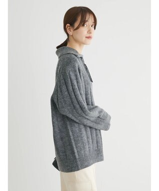 Green Parks ・Ｐｅｔｉｔ　Ｆｌｅｕｒ　ハーフＺＩＰニット Charcoal Gray
