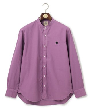 J.PRESS MEN 【大人気バックブル】バンドカラー オックスフォードシャツ パープル系