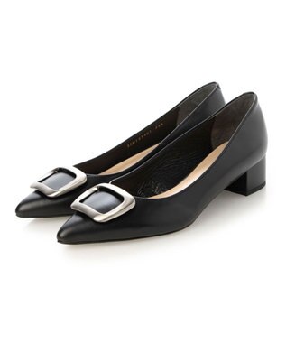 MODE ET JACOMO <MODE ET JACOMO>ポインテッドトゥバックルパンプス ブラック