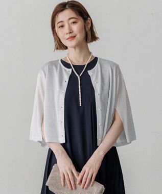 23区 L 【APPLAUDIR】グロッシーニット ケープ カーディガン