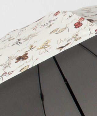 AURORA JILL STUART ジル スチュアート 晴雨兼用一段スライド傘 (ボタニカル柄) オレンジ