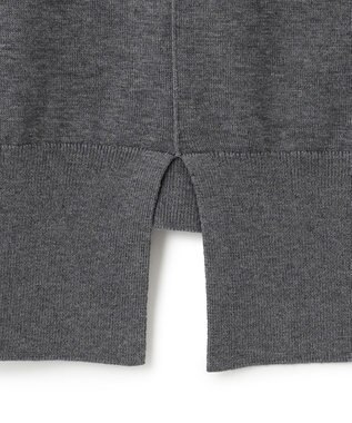 23区 【洗える】シルクコットン Vネック ニット ライトグレー系