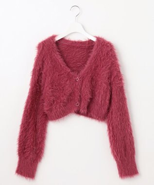 【洗える】シャギーショート カーディガン