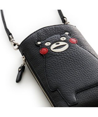 IBIZA 【くまモンコラボ商品】牛革　スマートフォンポシェット 黒