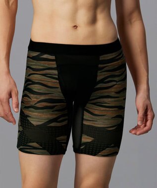 WACOAL MEN ボクサーパンツ【CROSSWALKER】はいて歩いてカロリー消費アップをめざそう！ムレ軽減設計 前開き スパッツ ロング丈 GX6007 /ブロス バイ ワコールメン シナモンブラウン