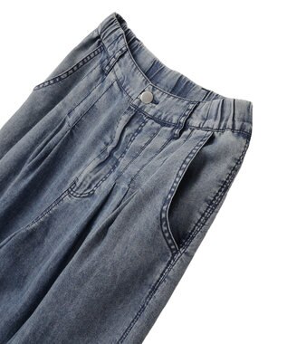 YECCA VECCA バイオ加工ヴィンテージデニムワイドパンツ Indigo