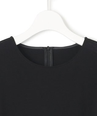 23区 L 【Oggi8月号掲載/接触冷感/洗える】ツイストコットンプレーティング ティアードワンピース ブラック系